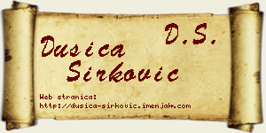 Dušica Sirković vizit kartica